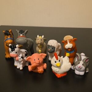 Little People Farm Animal Figures - Horse Goat Sheep Cow Bunny Pig Chicken